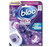 Bloo Self Active Toilet Rim Block and Bowl Cleaner with Lavender. Hanging Toilet Bowl Cleaner Rim Block with 100% More Cleaning Power.