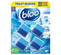 Bloo Toilet Block Original Blue, Coloured Water In Tank Blocks, 4 x Cleaning blocks.