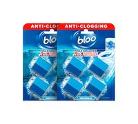 Bloo Toilet Blocks, Pack of 8, Toilet Limescale Remover Cistern Block, Toilet Cleaner Block with Cleaning and Foaming Action, Toilet Fresheners - Original