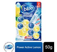 Bloo Toilet Rim Block Colour Active Lemon for AntiLimescale, 2x50g