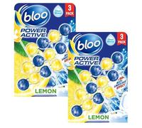 Bloo Toilet Rim Block Lemon - Effective Limescale Remover Toilet and Toilet Cleaner with Bleach, Long Lasting Toilet Fresheners, Cistern Blocks for Clean and Fresh Toilets, 2 Pack +Free Cheeroo Magnet