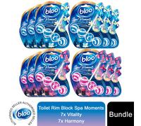 Bloo Toilet Rim Block Spa Moments Vitality & Essential Oils for Freshness 6 Pk