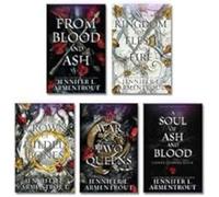 Blood and Ash Complete Series Collection Set, Books 1-5. From Blood and Ash, A Kingdom of Flesh and Fire, The Crown of Gilded Bones, The War of Two Queens, A Soul of Ash and Blood