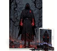 Blood Assassin - Crimson Shadow Warrior 1000 Piece Jigsaw Puzzle for Adults Mind Exercise Cozy Pastime Exact Cut Chic Xmas Gift (38x52cm)