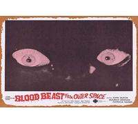 BLOOD BEAST FROM OUTER SPACE Original US Lobby Card 2 Night Caller Monster Sci Fi Movie Poster,Metal Tin Sign,Vintage Style Classic Old Film Poster Wall Ornament Coffee Bar Restaurant Man Cave Wall