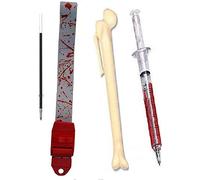 Blood & Bone' Healthcare Pack - Splattered Blood Tourniquet, Bone & Syringe Pen Value Pack