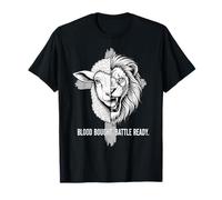 Blood Bought Battle Ready Christian Warrior Lion Lamb T-Shirt