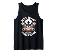 Blood Bought Helmet On Heaven Bound Christian Biker Tank Top