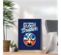 Blood Brothers Poster Print, Musical Print, A4 A3 West End Broadway Theatre Show, Wall Art Deco Special Canvas West End Print, London theatre art frame options (A4 Print Only)