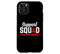 Blood Cancer Awareness Support Squad Family Red Ribbon Case for iPhone 11 Pro