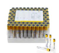 Blood Collecting Tubes,3ml/5ml/10ml,100PCS,Plastic Vacuum Blood Collection Tube,with Separation Gel,Single Use,for Serological Testing 10ml