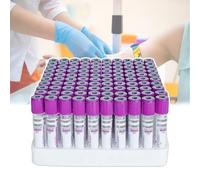 Blood Collection Tubes, Blood Collection Tubes 2ml Plastic Vacuum Labeled Sealed Lab Pet Draw 100 Pcs Multicolor