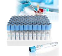 Blood Collection Tubes with Sodium Citrate Anticoagulant, 100-Pack for Laboratory and Clinical Applications