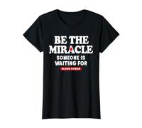 Blood Donor Be the Miracle Blood Donation Value Graphic T-Shirt, Women, Black, XS