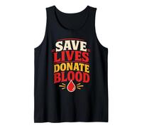 Blood Donor Save Lives Red Drop Donation Tank Top