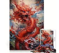 Blood Dragon Puzzles for Adults 1000 Puzzles Cognitive Workout Time Well Spent No Rough Edges Merry Gift (38x52cm)