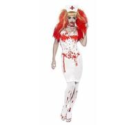 Halloween Ladies Zombie Nurse With Free Stockings Costume