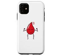 Blood Drop Blood Group B Rh Factor Heart Case for iPhone 11