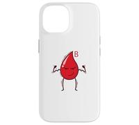 Blood Drop Blood Group B Rh Factor Heart Case for iPhone 14