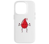 Blood Drop Blood Group B Rh Factor Heart Case for iPhone 14 Pro