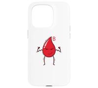 Blood Drop Blood Group B Rh Factor Heart Case for iPhone 15 Pro