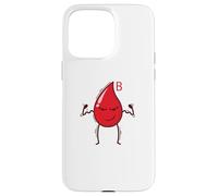 Blood Drop Blood Group B Rh Factor Heart Case for iPhone 15 Pro Max