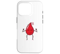 Blood Drop Blood Group B Rh Factor Heart Case for iPhone 16 Pro