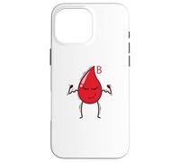 Blood Drop Blood Group B Rh Factor Heart Case for iPhone 16 Pro Max