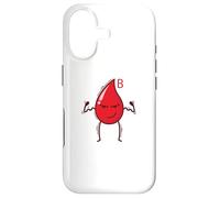 Blood Drop Blood Group B Rh Factor Heart Case for iPhone 17