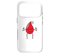 Blood Drop Blood Group B Rh Factor Heart Case for iPhone 17 Pro