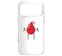 Blood Drop Blood Group B Rh Factor Heart Case for iPhone 17 Pro Max