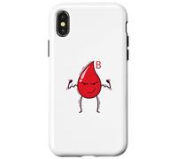 Blood Drop Blood Group B Rh Factor Heart Case for iPhone X/XS