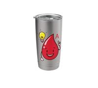 Blood Drop with Idea Blood Type A Heart Stainless Steel Insulated Tumbler