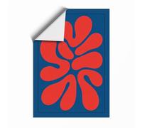 Blood Flower Geometric Unframed Wall Art Print A3 (42×29.7cm), Wall Decor for Living Room, Bedroom, Office & Home, Art Gift