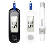 Blood Glucose Meter Glucometer Kit Diabetes Tester 50 Test Strips Diabetes Lancets Blood Sugar Meter Easy To Use Blood Glucose Monitor (White)