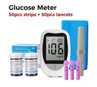 Blood Glucose Sugar Monitor Diabetes Testing Kit +50 Test Strips +50 Lancets
