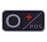 Blood Group Patch A B AB O Positive Negative 5 x 2.5 cm Hook & Loop