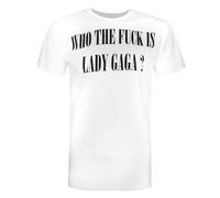 Blood is the New Black Mens White Gaga Text Short Sleeved T-Shirt - X-Small