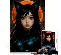 Blood Moon Guardian Jigsaw for Teenagers 1000 Pieces Thought Training Quiet Enjoyment Snug Fit Creative Gift (38x52cm)