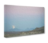 Blood Moon Over California Canvas Print | Gallery Wrapped 30mm Frame Wall Art | 24x16 inches | Ready to Hang | Modern Space Picture | Living Room Bedroom Lounge Office