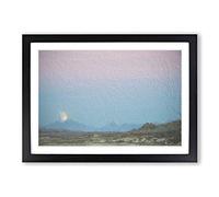 Blood Moon Over California Framed Print | A2 Black Framed Wall Art | Ready to Hang | Modern Space Picture | Living Room Bedroom Lounge Office