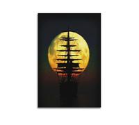 Blood Moon Pirates Art Poster Poster Decorative Painting Canvas Wall Posters And Art Picture Print Modern Family Bedroom Decor Posters 20x30inch(50x75cm)