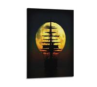 Blood Moon Pirates Art Poster Poster Decorative Painting Canvas Wall Posters And Art Picture Print Modern Family Bedroom Decor Posters 24x36inch(60x90cm)