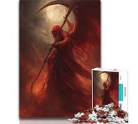 Blood Moon Reaper 1000 Piece Jigsaw Puzzle for Adults Teens,Challenging Game And Family Play with Fully Interlocking Randomly Shaped Pieces 38x26cm
