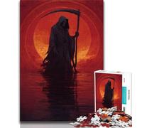 Blood Moon Reaper 1000 Pieces Jigsaw Puzzle For Adults Teens,Pattern Assembly Fun at Home Activities,Birthday Present,Travel Gifts 38x52cm
