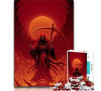 Blood Moon Reaper Adult Jigsaw Puzzles 1000 Pieces,Stress Reliever Difficult Challenge Deal As Gifts for The Whole Family (38x26cm)