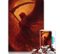 Blood Moon Reaper Adult Puzzles 1000 Pieces,Help The Brain Exercise Addictive Toys to Cultivate Patience Unique Challenge Game (50x75cm)