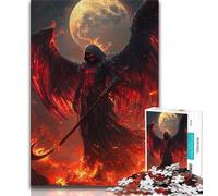 Blood Moon Reaper Jigsaw Puzzles for Adults 1000 Piece Puzzle,Challenging Game And Family Play Wall Decoration Unique Birthday And Xmas Gifts (38x26cm)