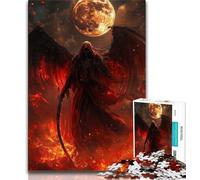 Blood Moon Reaper Jigsaw Puzzles for Teenagers 1000 Jigsaws,Challenging Game And Family Play Wall Decoration Unique Birthday And Xmas Gifts (38x26cm)