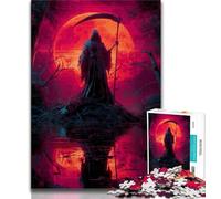 Blood Moon Reaper Jigsaw Puzzles for Teenagers,Decompressing Intellectual Educational Toy Suitable for Desktop Decoration (38x26cm)